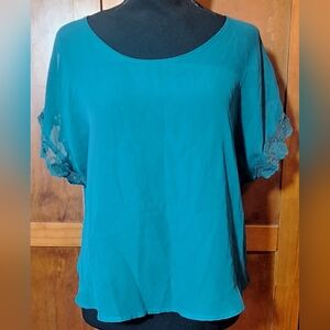 🦚SOUL CAKE sheer blouse. Size M